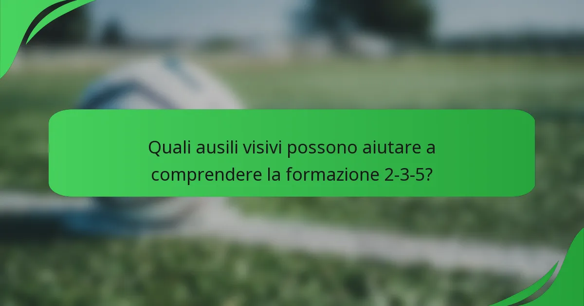 Quali ausili visivi possono aiutare a comprendere la formazione 2-3-5?
