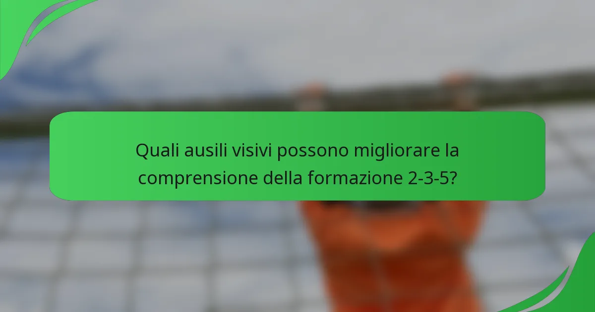 Quali ausili visivi possono migliorare la comprensione della formazione 2-3-5?